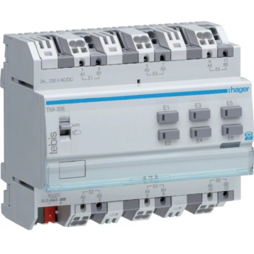 ΜΟΝΑΔΑ ΚΝΧ ΡΑΓΑΣ 6 ΕΙΣΟΔΩΝ 4Α 24-230V TXA306