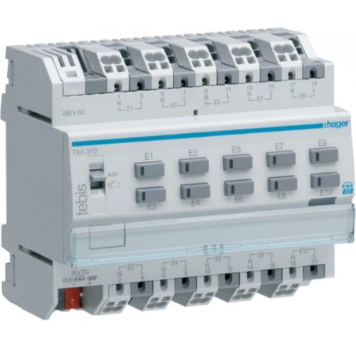 ΜΟΝΑΔΑ ΚΝΧ ΡΑΓΑΣ 10 ΕΙΣΟΔΩΝ 4Α 230V TXA310