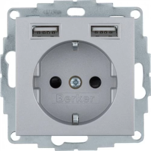 ΠΡΙΖΑ BERKER ΣΟΥΚΟ ME ΘΥΡΕΣ USB  S.1/Β.3/Β.7 ΑΛΟΥΜΙΝΙΟ ΜΑΤ