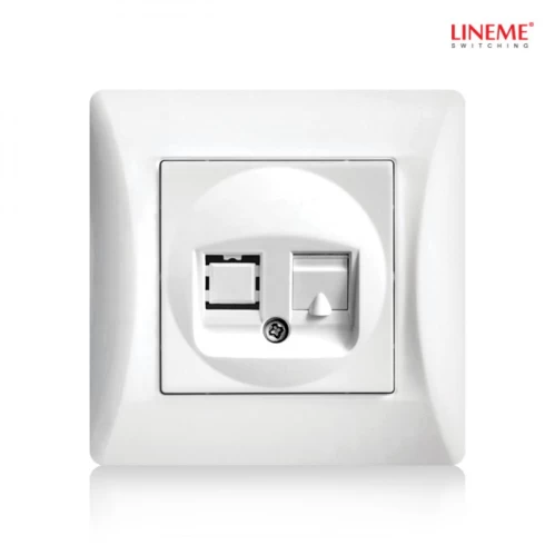 ΠΡΙΖΑ RJ45 1ΕΞ Χ ΠΛΑΙΣΙΟ LINE ME ΛΕΥΚΟ