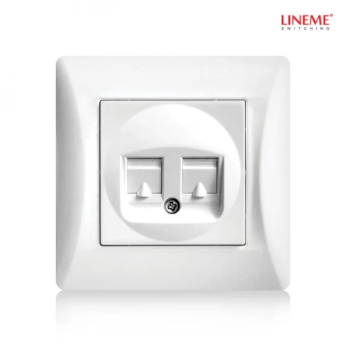 ΠΡΙΖΑ RJ11 2ΕΞ Χ ΠΛΑΙΣΙΟ LINE ME ΛΕΥΚΟ