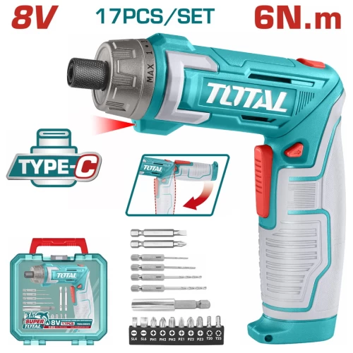 TOTAL ΚΑΤΣΑΒΙΔI ΕΠΑΝΑΦΟΡΤΙΖΟΜΕΝΟ 8V 1.5Ah /Type C (TSDLI08025)
