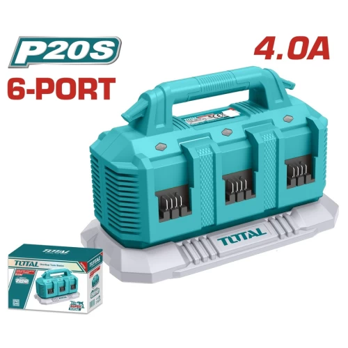 TOTAL ΕΠΑΓΓ. ΤΑΧΥΦΟΡΤΙΣΤΗΣ 4A  6 ΘΕΣΕΩΝ.Li-ion 20V (TFCLI2064)