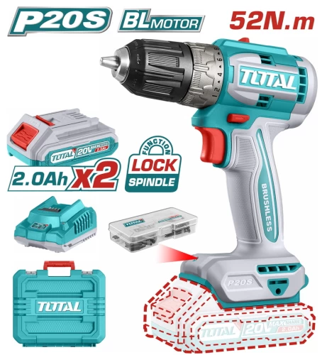 TOTAL ΔΡΑΠΑΝΟΚΑΤΣΑΒΙΔΟ ΜΠΑΤ. Li-ion 20V / 2Ah / 52Nm / 2 ΜΠΑΤ (TDLI20453)